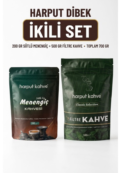 İkili Set 200 Gr Sütlü Toz Menengiç Kahvesi + 500 Gr Filtre Kahve Toplam 700 Gr Diğer