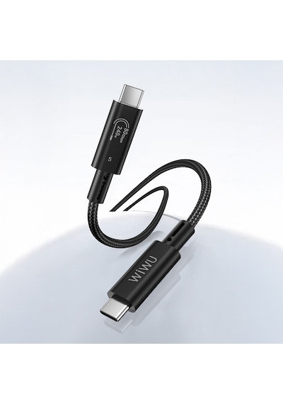 Wiwu Wi-c102 Type-c To Type-c Thunderbolt 5 Kablo 16k Ultra Hd 240w 180cm Siyah