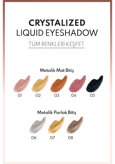 Note Crystalized Liquid Eyeshadow Likit Metalik Göz Farı - 01 Soft Elegance
