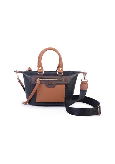Nas Bag Kadın Mini El Ve Postacı Çantası Siyah Taba Kahve Victoria