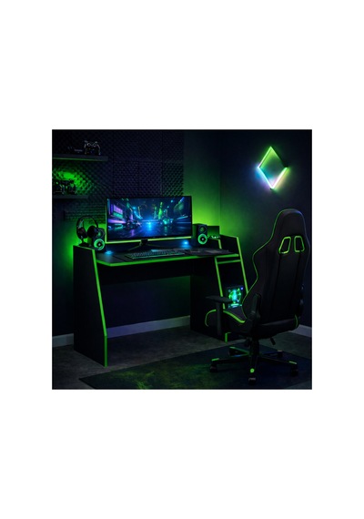 Livan Oyuncu Masası Gaming Bilgisayar Masası Geniş Çalışma Alanlı Modern Pc Ve Çalışma Masası Siyah - Yeşil Livan Oyuncu Masası Gaming Bilgisayar Masası Geniş Çalışma Alanlı Modern Pc Ve Çalışma Masası Siyah - Yeşil