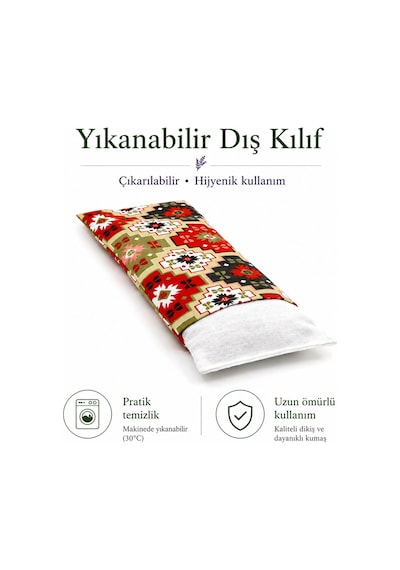 Lavande Çiftlik Lavanta Dolgulu Göz Yastığı Etnik Desenli Çok Renkli