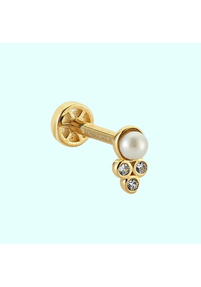 Altın Inci Tragus Piercing 14 Ayar (536017412)