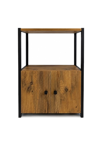 Çok Amaçli Tek Dolap Tek Raf Düzenleyici Siyah Profil Çam Sunta 30x53x80 Cm Siyah-çam