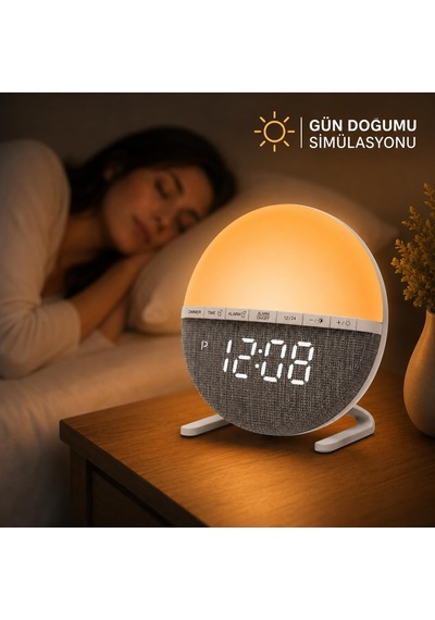 Adornist Gün Doğumu Simülasyonlu Alarmlı Saat Uyandırma Lambası Ve Gece Lambası, 10 Işık Seviyesi, Tek Sesli Alarm, Tek Tuşla Erteleme, 12/24 Saat, Kablolu, Yatak Ve Çocuk Odası Beyaz - Gri Adornist Gün Doğumu Simülasyonlu Alarmlı Saat Uyandırma Lambası Ve Gece Lambası, 10 Işık Seviyesi, Tek Sesli Alarm, Tek Tuşla Erteleme, 12/24 Saat, Kablolu, Yatak Ve Çocuk Odası Beyaz - Gri