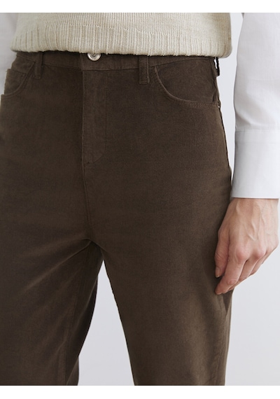 Lcwaıkıkı Classic Kahverengi Dar Fit Kadife Kadın Pantolon