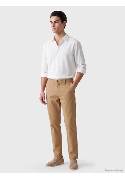 Lcwaıkıkı Classic Bej Regular Fit Gabardin Erkek Chino Pantolon