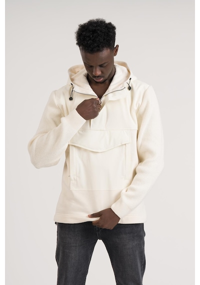 Giotelli Regular Fit Kapşonlu Kanguru Cepli Sweatshirt krem