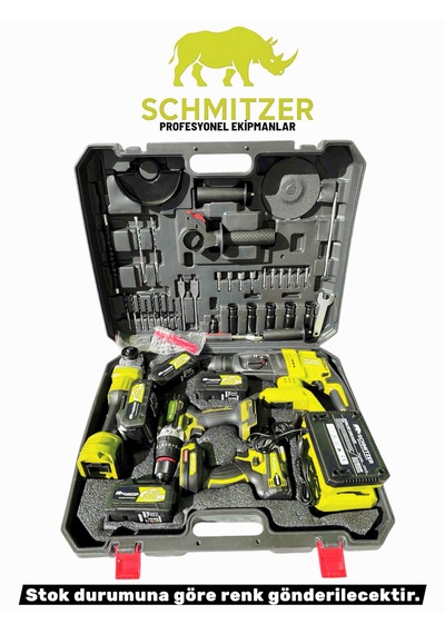 Schmıtzer 4lüset-s Pro 21v 40 Parça Şarjlı Akülü 3 Modlu Hilti Matkap Somun Sıkma Sökme Taşlama
