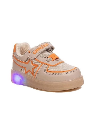 Prego Conpax 102-01 Anora Termo Kaymaz Taban Ortapedik Cırtlı Çocuk Spor Ayakkabı Bej Bej