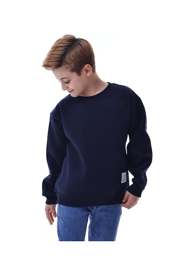 Erkek Çocuk Sweatshirt %100 Pamuk Rahat Kalıp 5-10 Yaş Lacivert