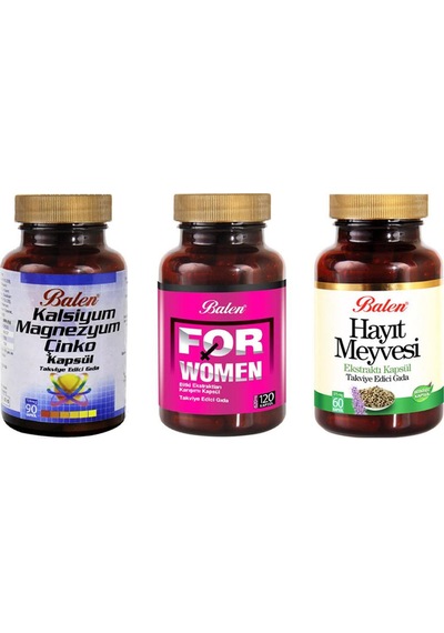 Balen For Woman(Bayan)+Hayıt Meyvesi +Kalsiyum Magnezyum Çinko