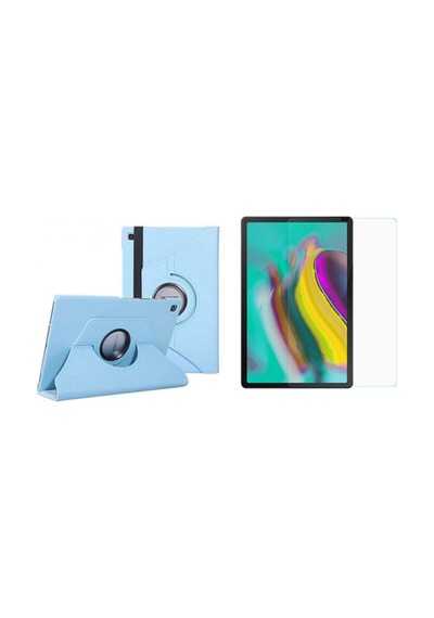 Samsung Tab S5e 2019 Sm-t720 Dönebilen Standlı Kılıf + Ekran Koruyucu, Kapaklı Kılıf