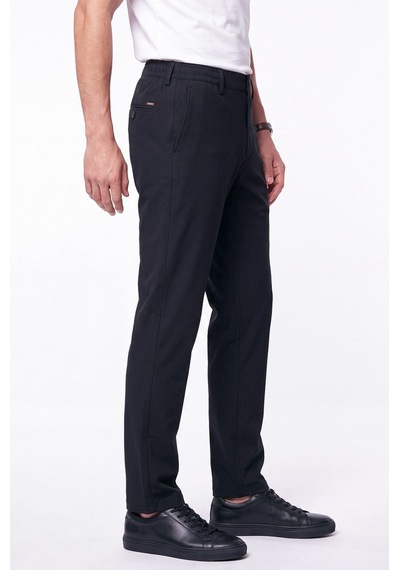 Comfort Fit Esnek Pamuklu Yan Cep Siyah Jogger Pantıolon P 1220