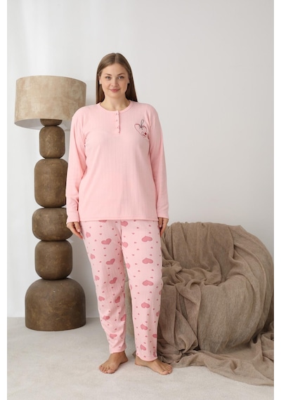 Boyraz Lindros Kadın Pamuk'lu Düğme Yaka Raporlu İnterlok Kışlık Battal Pijama Takımı 0110 - 1 Adet Pembe Boyraz Lindros Kadın Pamuk'lu Düğme Yaka Raporlu İnterlok Kışlık Battal Pijama Takımı 0110 - 1 Adet Pembe