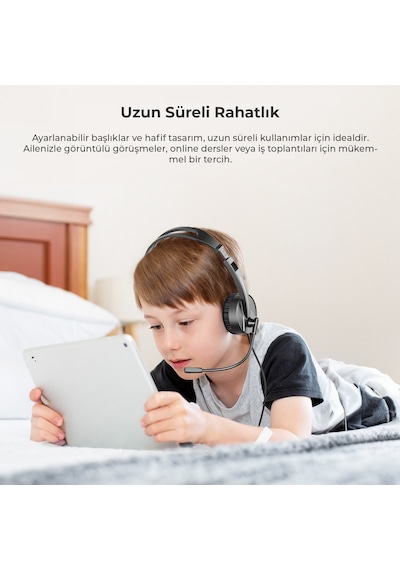 Lecoo HT106 USB Kablolu Mikrofonlu Kulak Üstü Kulaklık Siyah