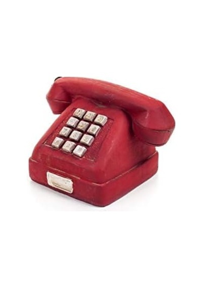Nostaljik Kırmızı Telefon Biblo