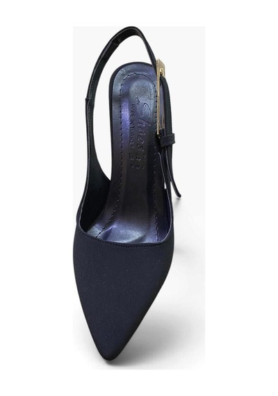 Ayem Kadın Kadeh Topuklu Arkası Açık Stiletto Siyah Saten - 940817244 Siyah Saten
