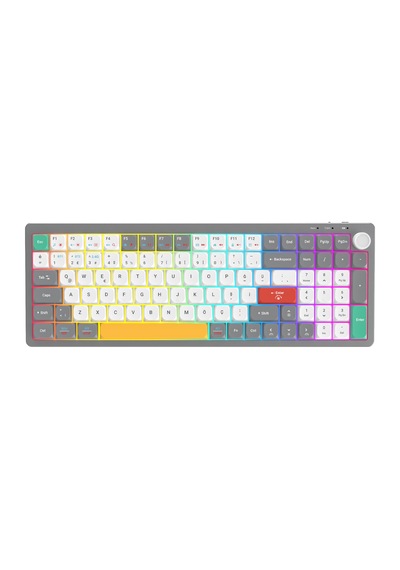 Lecoo GK100 3 Modlu Kablosuz RGB 100 Tuş Türkçe Q Membran 2000 mAh Gaming Oyuncu Klavyesi