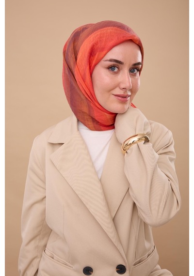 Silk Home Olinda İpek Eşarp 47005-16 Narçiçeği, Vizon, Mürdüm, Somon, Pudra, Taba