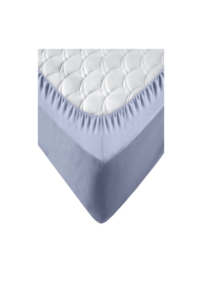 Penye Lastikli Çarşaf, Battal Çift Kişilik , Açık Gri, Pamuk-elastan Örme Kumaş, 230 Gr/m² Açık Gri