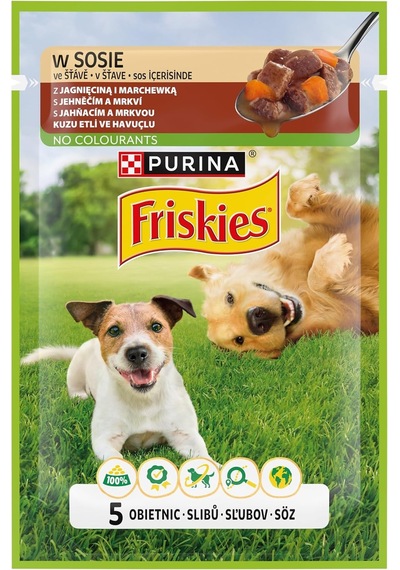 Friskies Yetişkin Köpekler İçin Kuzu Etli Sebzeli Yaş Mama 85 Gram, 26 Adet