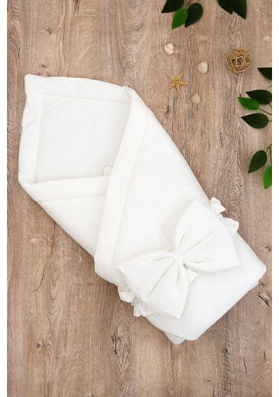 Kız Erkek Bebek Unisex Lüks Kundak Battaniye Stl6752 Beyaz - Fuşya