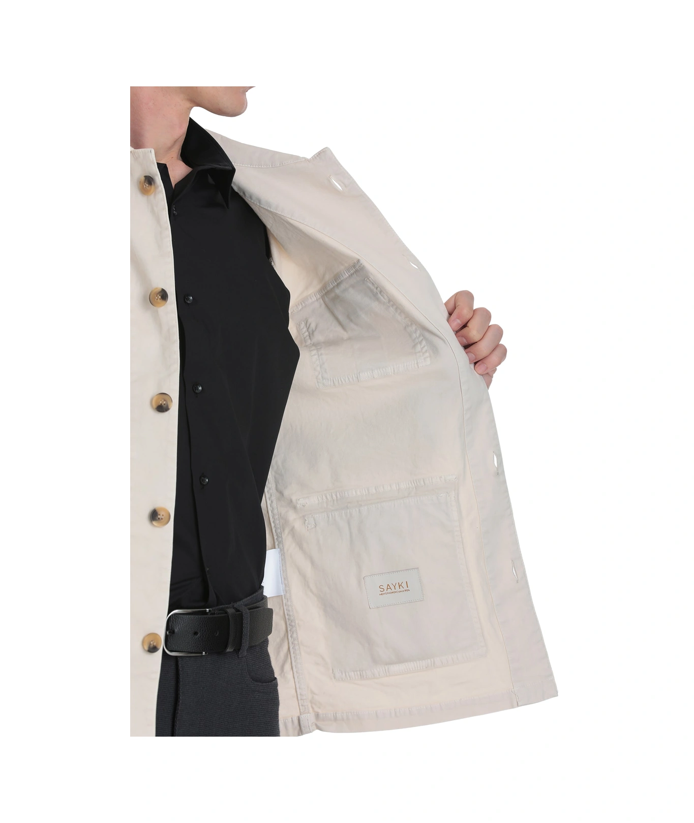 Hatemoğlu Taş Slim Fit Bebe Yaka Baharlık Mont Taş