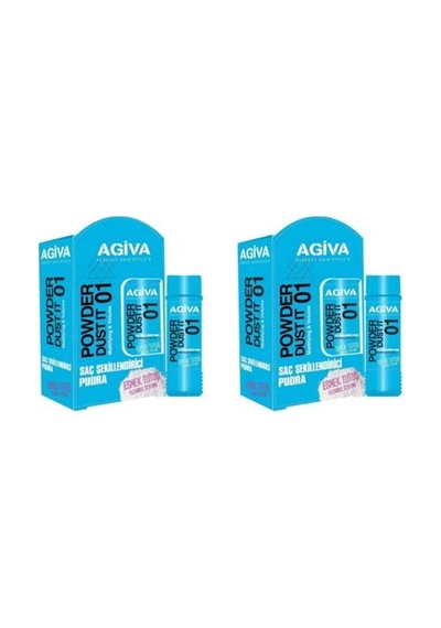 Agiva Esnek Tutuş Saç Şekillendirici Pudra Mavi 2 x 20 ML