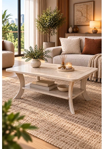 Orta Sehpa Traverten Desen Dikdörtgen 90 Cm Genişlik - 55 Cm En - Mdf Ayak 46 Cm Yükseklik Modern Orta Sehpa Traverten Orta Sehpa Traverten Desen Dikdörtgen 90 Cm Genişlik - 55 Cm En - Mdf Ayak 46 Cm Yükseklik Modern Orta Sehpa Traverten