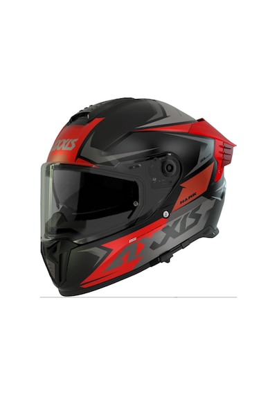 Axxis Hawk Evo Ixil Full Face Güneş Vizörlü Motosiklet Kaskı Kırmızı Gri