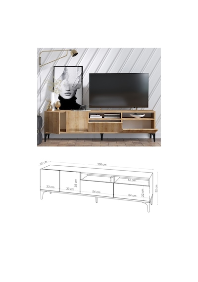 Decormet Ross Tv Sehpası Safir Meşe -dec-20047 Diğer