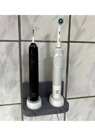 Oral B Çift Duvar Standı Gri