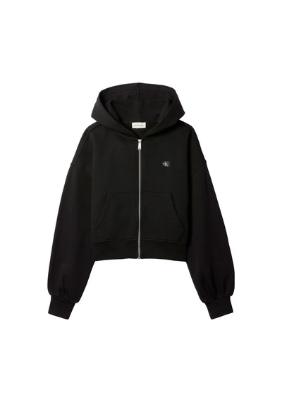 Calvin Klein French Terry Woven L, Ub1 Siyah Kadın Ceket