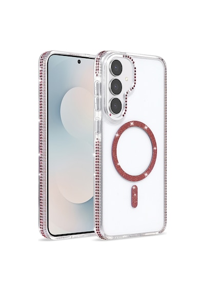 Maks Technology Galaxy Uyumlu S25 Fe Kılıf M-safe Şarj Özellikli Mkst Tera Silikon Kapak - Mürdüm