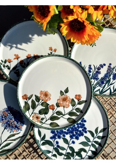 Porland Flower Garden 6 Kişilik Servis Tabağı 24cm 04ppo000225 Çok Renkli