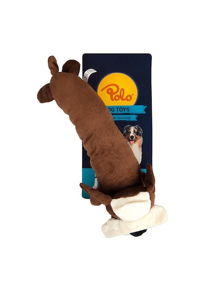 Polo Peluş Sosis Köpek Oyuncağı 35 CM Kahverengi