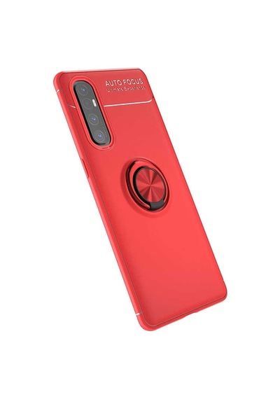 Oppo Reno 3 Pro 5g Kılıf Kamera Çıkıntılı Renkli Yüzüklü Standlı Mıknatıslı Kapak Ravel