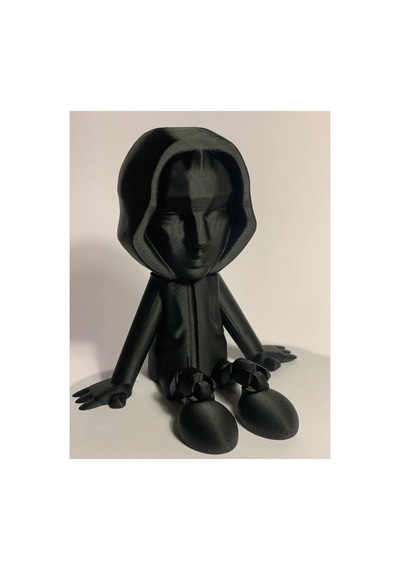 Siyah Eklemli 1 Adet Mini Yönetici Front Man Squid Game Front Man Figürü Squid Game Biblo 10 Cm