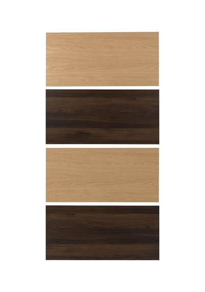 Ikea Mehamn Serisi, Sürgü Kapak, 100x201 Cm, Koyu Kahve-meşe Görünümlü