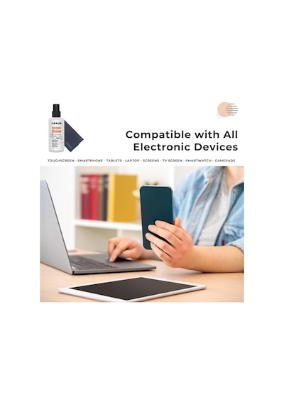 Telefon, Tablet Ve Bilgisayar İçin Ekran Temizleyici Sprey & Mikrofiber Bez 100ml