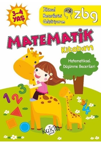 3 - 4 Yaş Matematik Kitabım - Matematiksel Düşünme Becerileri - ZBG Zihinsel Becerilerimi Geliştiriyorum - Buçe Dayı - Kukla