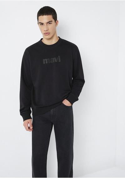 Mavi - Bisiklet Yaka Siyah Sweatshirt 0s10551-900 Siyah