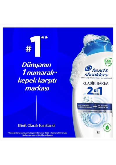 Head &amp Shoulders Klasik Bakım 2'si 1 Arada Kepeğe Karşı Etkili Şampuan 300ml