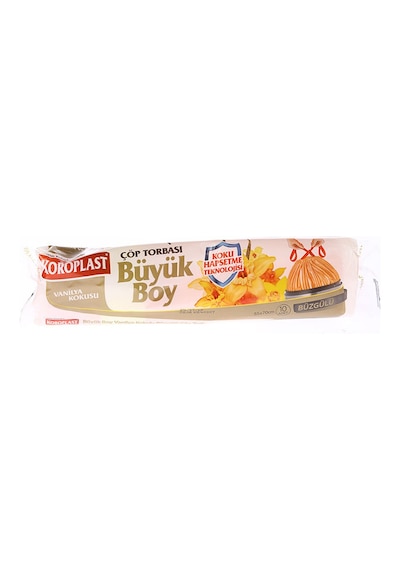 2 Adet Koroplast Çöp Torbası Hapsetme Vanilya Büzgülü Büyük Boy 10'lu