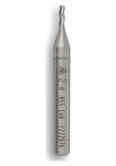 Mte 2 Mm Parmak Freze Hss-co8 Dın 844/b-n