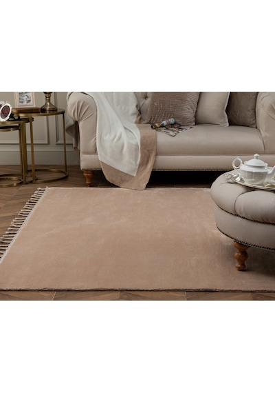 Madame Coco Carol Saçaklı Halı - Vizon - 80x300 Cm 8684427051573 Toprak 80 X 300 Vizon