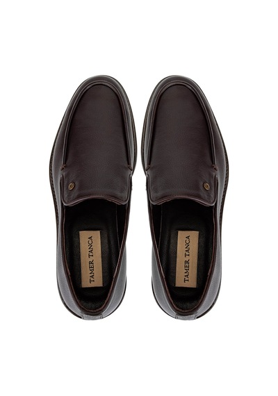 Tamer Tanca Erkek Hakiki Deri Kahverengi Loafer Ayakkabı 1008 3501 Erk Ayk Sk25-26 Kahve Fltr Dz Kahverengi