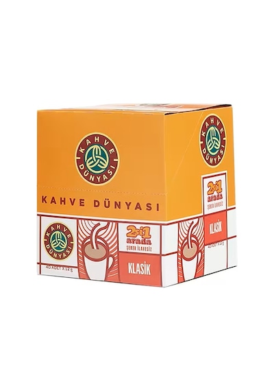 Kahve Dünyası 2si1 Arada Klasik Hazır Kahve 40'lı Paket Granül