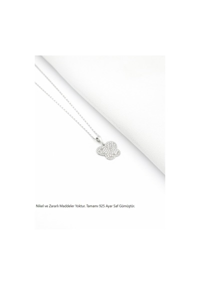Brezza Lusso Jewelry Timeless Series Zirkon Taşlı Gümüş Işıltılı Kanat Kelebek Kolye Gümüş